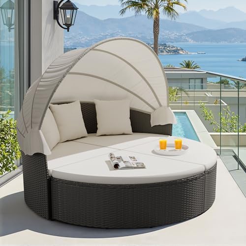 Outdoor Daybed Furniture - Patio Furniture Outdoor Round Daybed with