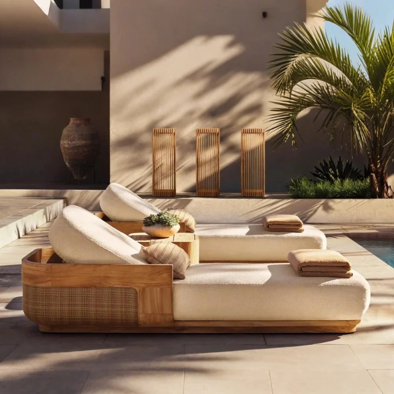 Outdoor Furniture Lounge Set - Sun Beach Lounge Chair & Daybed