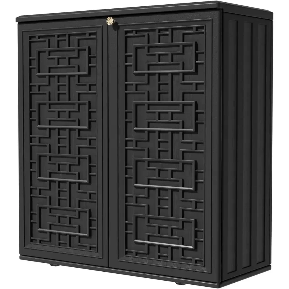 Outdoor Furniture With Storage For Cushions - Weatherproof Resin Outdoor Storage Cabinet, 62
