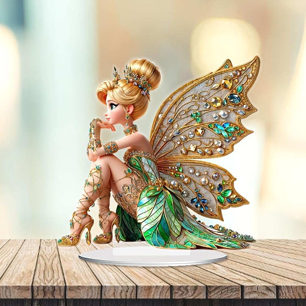 Outdoor Furniture Material - Mini Table Flower Fairy Statue Figurine
