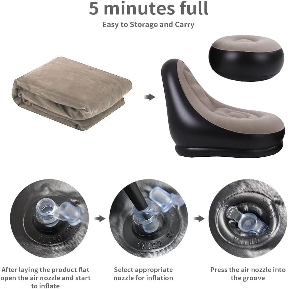 2Pcs Lazy Sofa Inflatable Chai - Outdoor Daybed Furniture ulasan dan harga