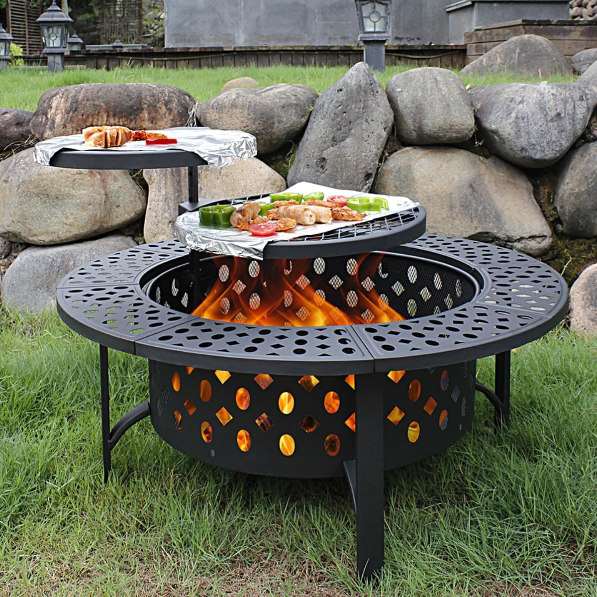 Extra Large Wood Burning Fire  - Outdoor Furniture Fire Pit ulasan dan harga