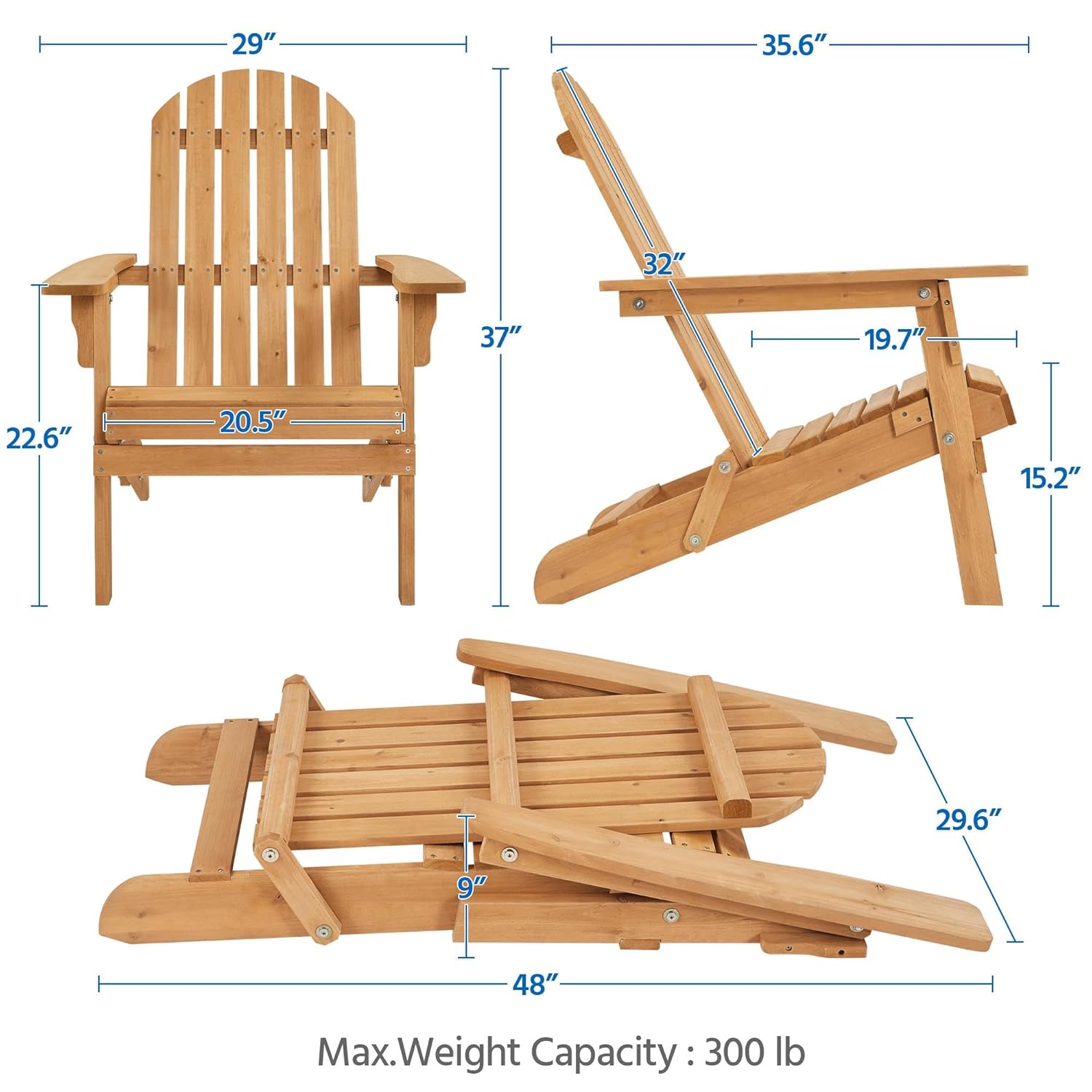 Folding Adirondack Chair Set o - Outdoor Furniture Lounge Set ulasan dan harga