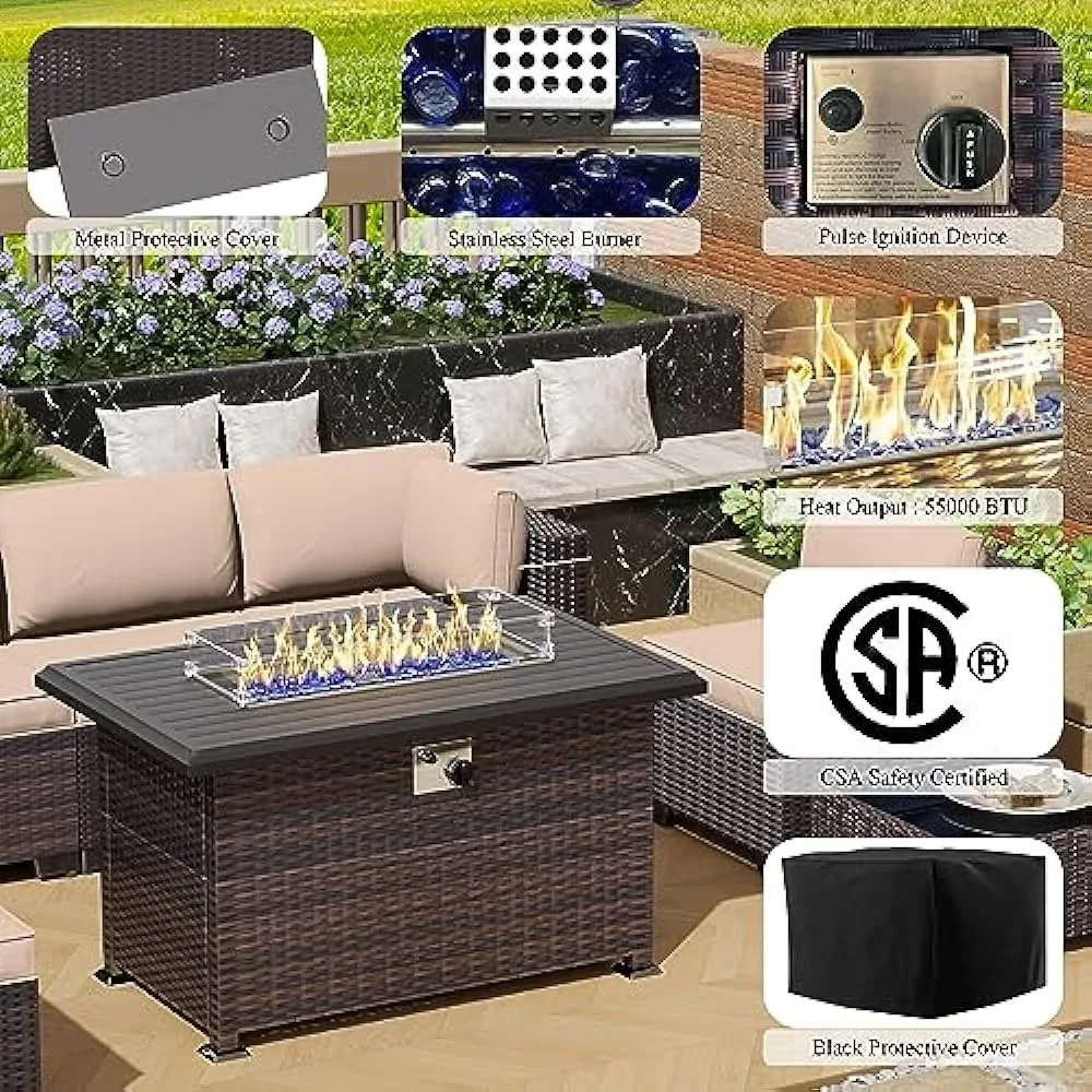 -Patio Furniture Set With Prop - Outdoor Furniture Fire Pit ulasan dan harga