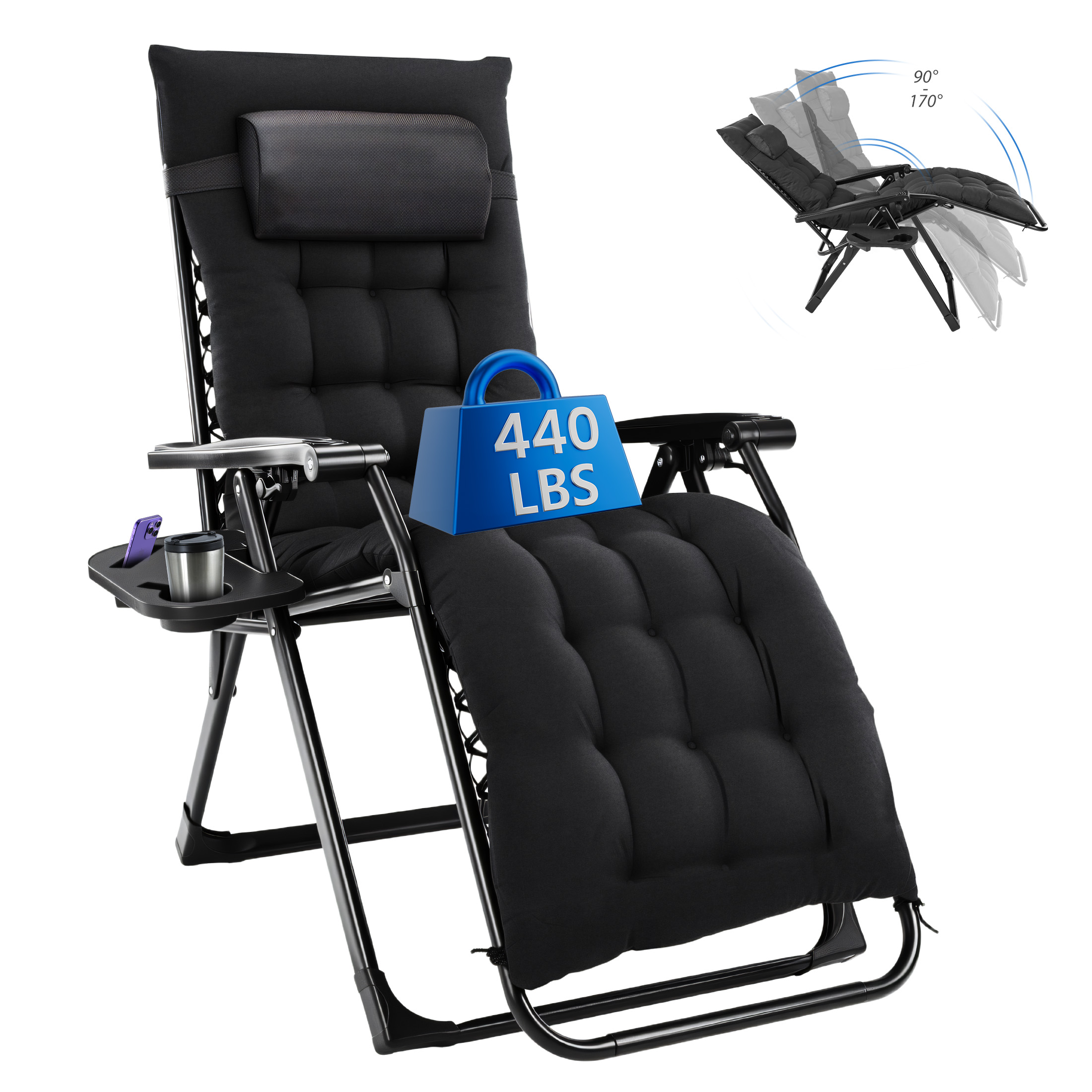 MCQ Zero Gravity Cushioned Lou - Outdoor Furniture Lounge Set ulasan dan harga