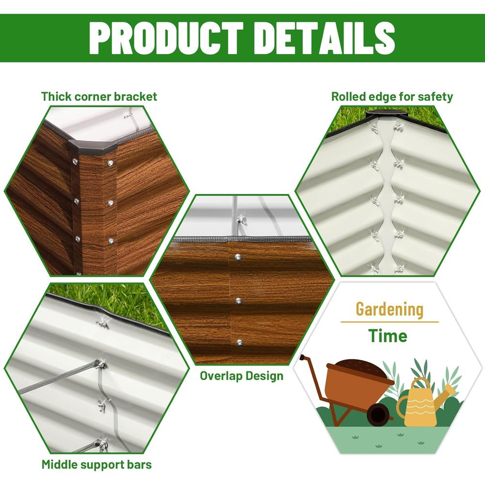 2-Pack 6x2x2T Galvanized Raise - Planter Raised Metal ulasan dan harga