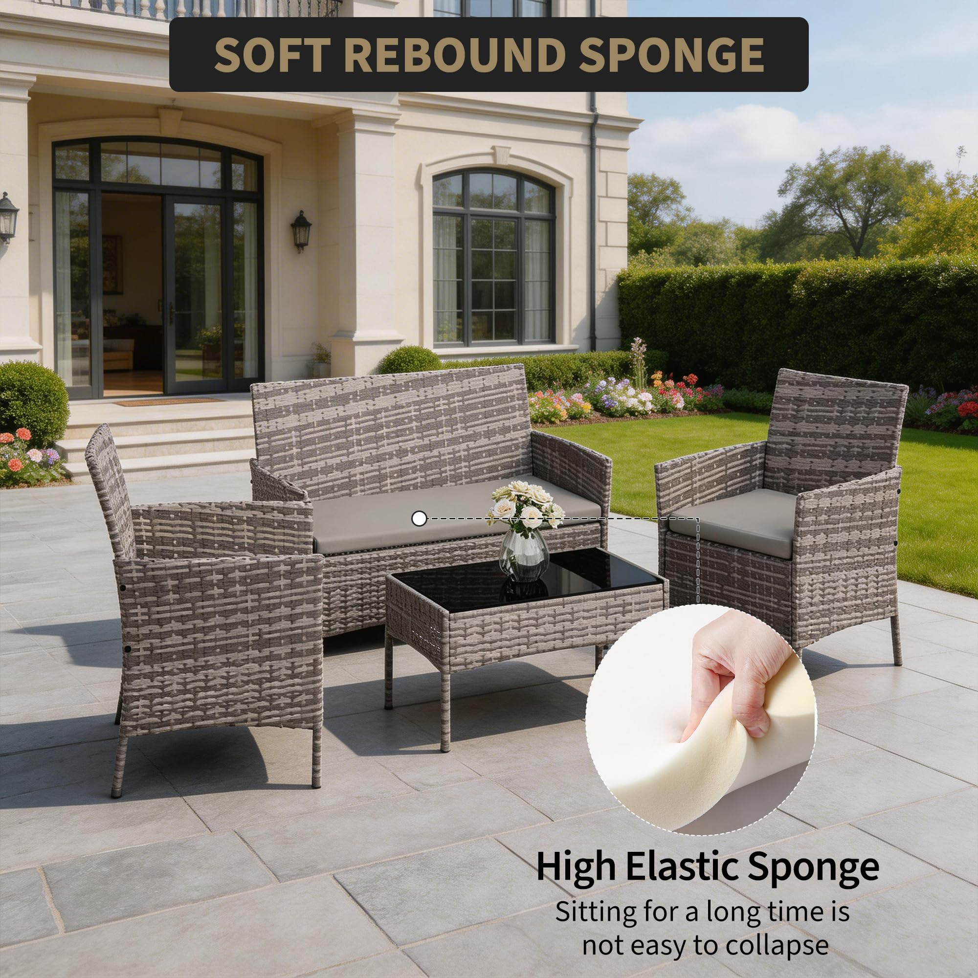 4-Piece Patio Furniture Set, O - Outdoor Furniture Hong Kong ulasan dan harga