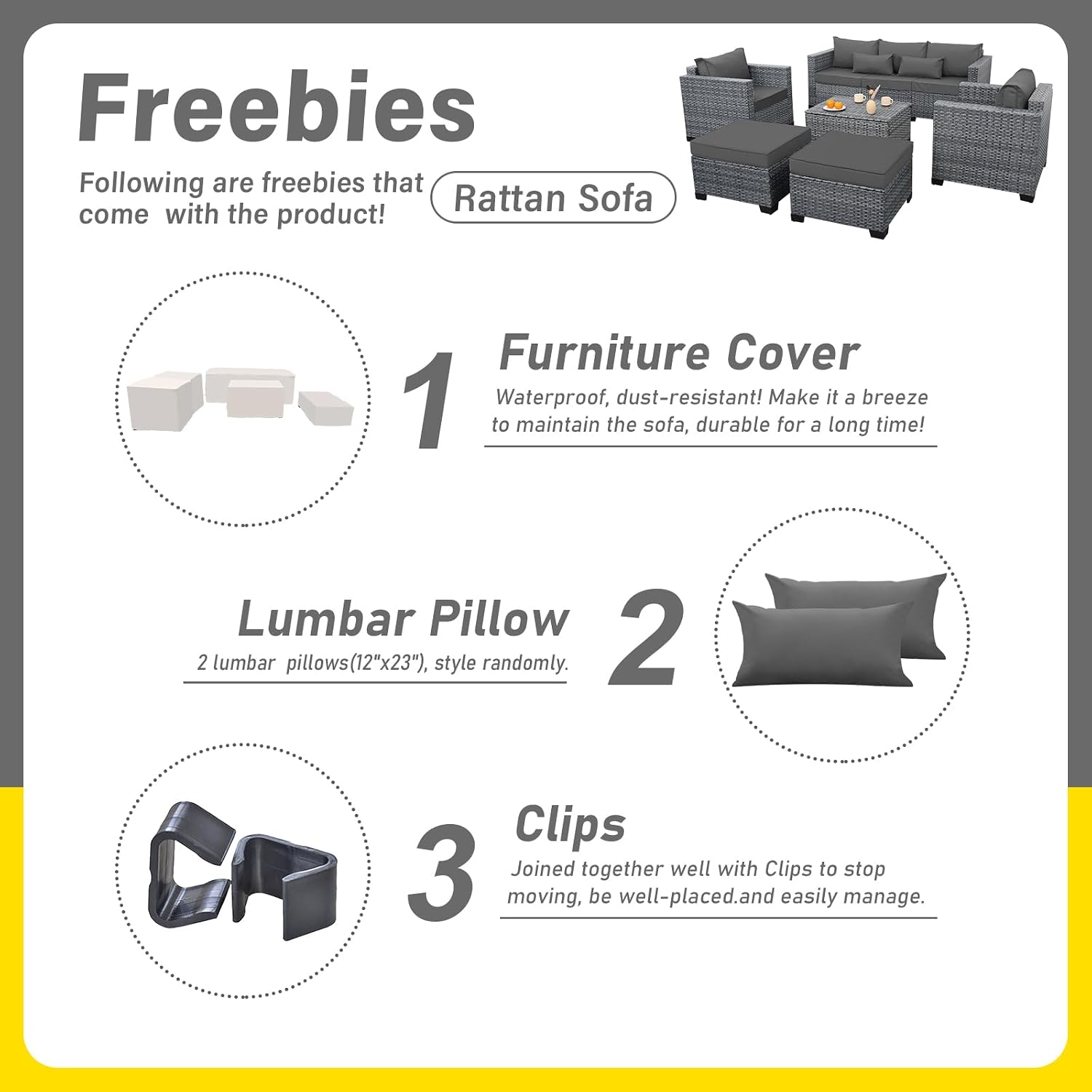6-Piece Wicker Patio Furniture - Outdoor Furniture With Storage For Cushions ulasan dan harga