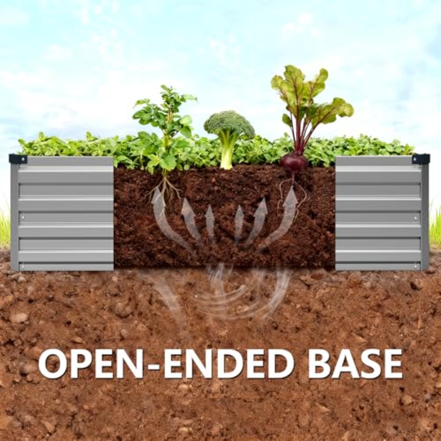 2 Pack 9x3x1FT Galvanized Rais - Planter Raised Metal ulasan dan harga
