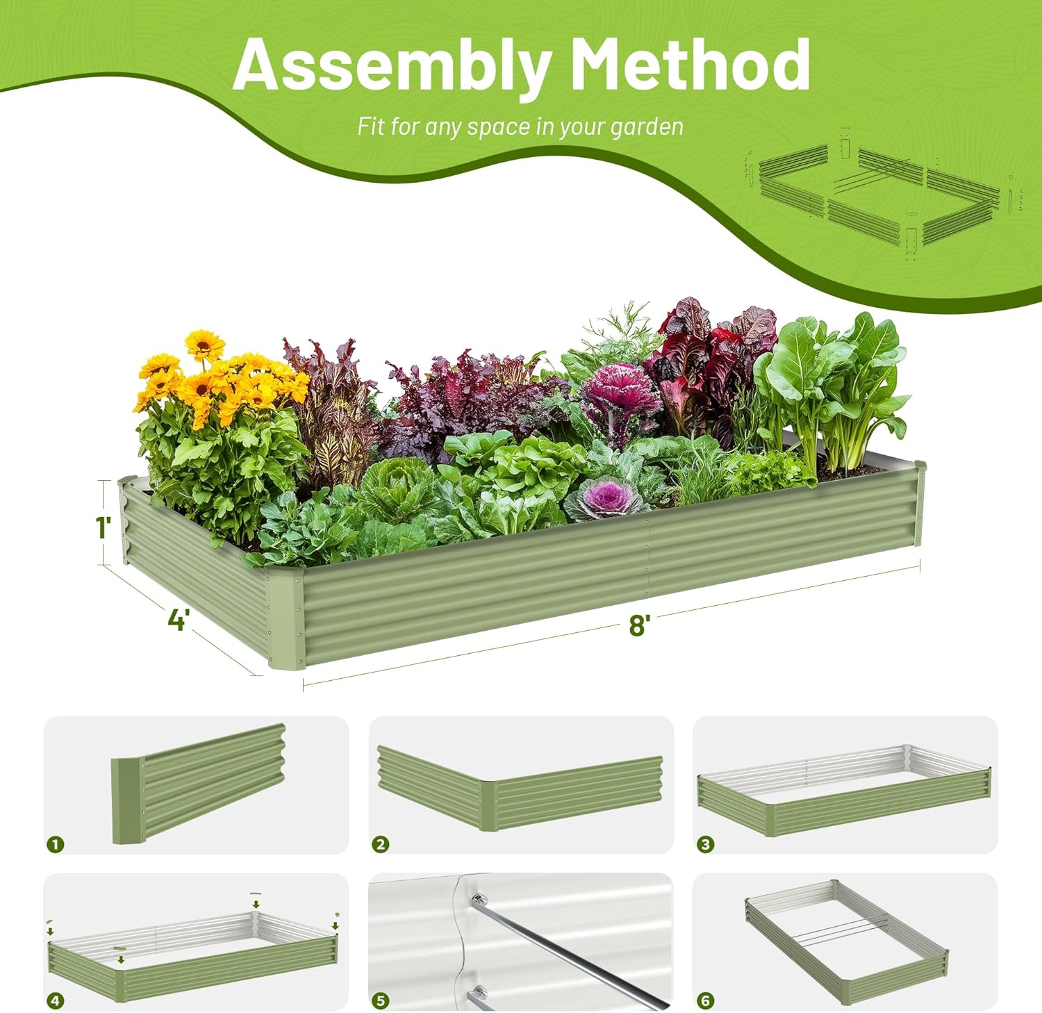 Outdoor Vegetable Gardening Me - Planter Raised Metal ulasan dan harga