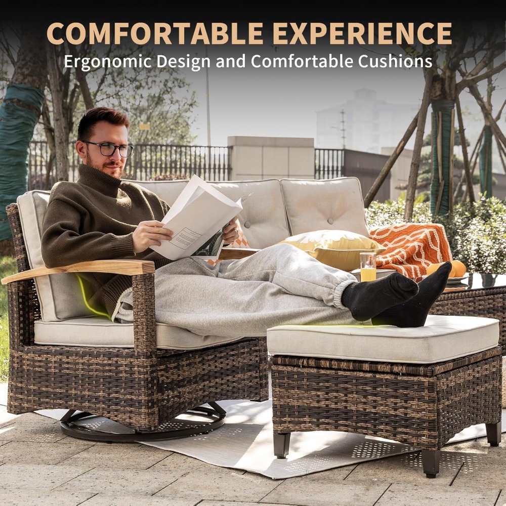 7 Pieces Patio Furniture Sets, - Outdoor Furniture Material ulasan dan harga