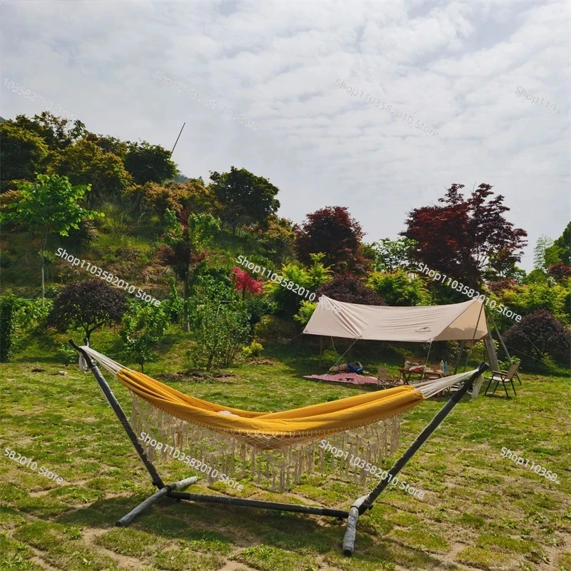 Minimalist Yellow Tassel Doubl - Outdoor Furniture Yellow ulasan dan harga