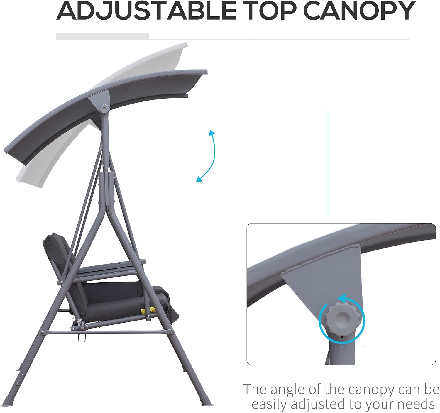 Outdoor 2 Person Porch Swing W - Outdoor Furniture With Storage For Cushions ulasan dan harga