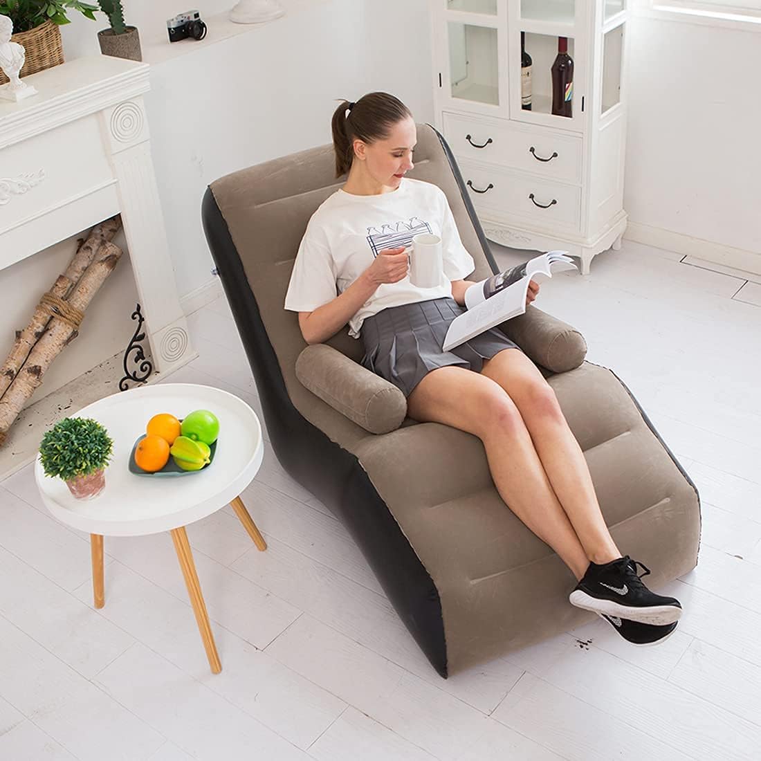 Folding Lazy Sofa,Inflatable L - Outdoor Daybed Furniture ulasan dan harga