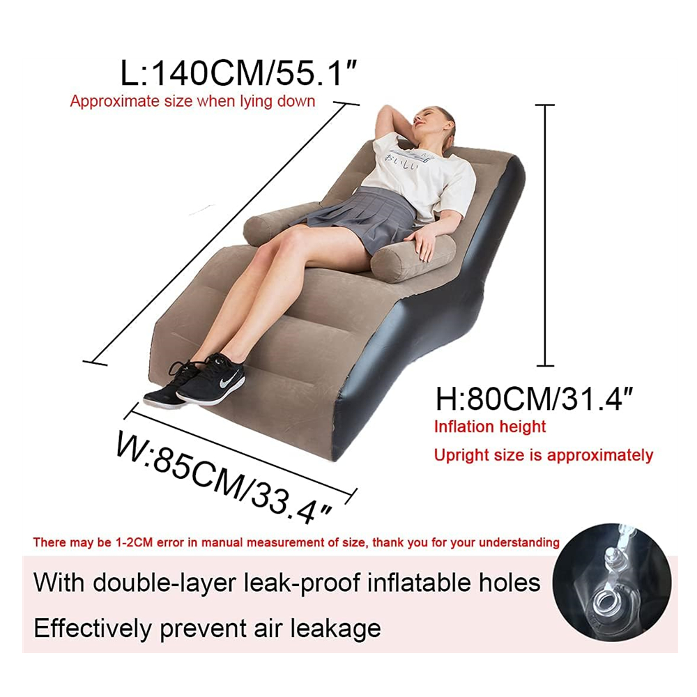 Folding Lazy Sofa,Inflatable L - Outdoor Daybed Furniture ulasan dan harga