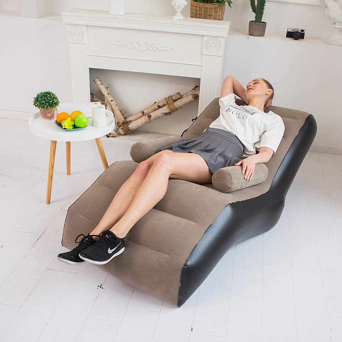 Folding Lazy Sofa,Inflatable L - Outdoor Daybed Furniture ulasan dan harga