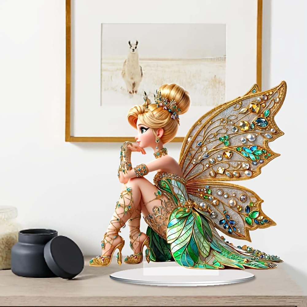 Mini Table Flower Fairy Statue - Outdoor Furniture Material ulasan dan harga