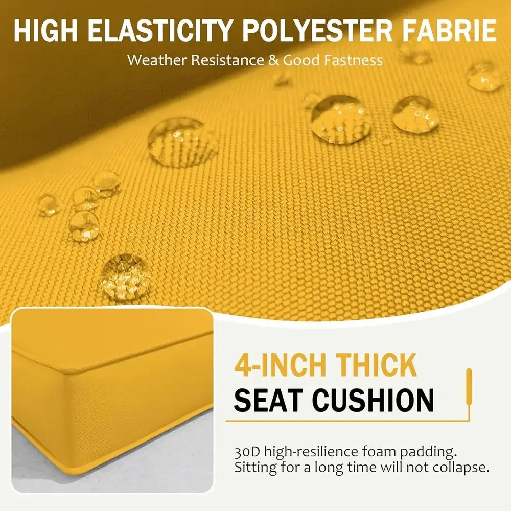 5-Pillow Outdoor Patio Furnitu - Outdoor Furniture Yellow ulasan dan harga