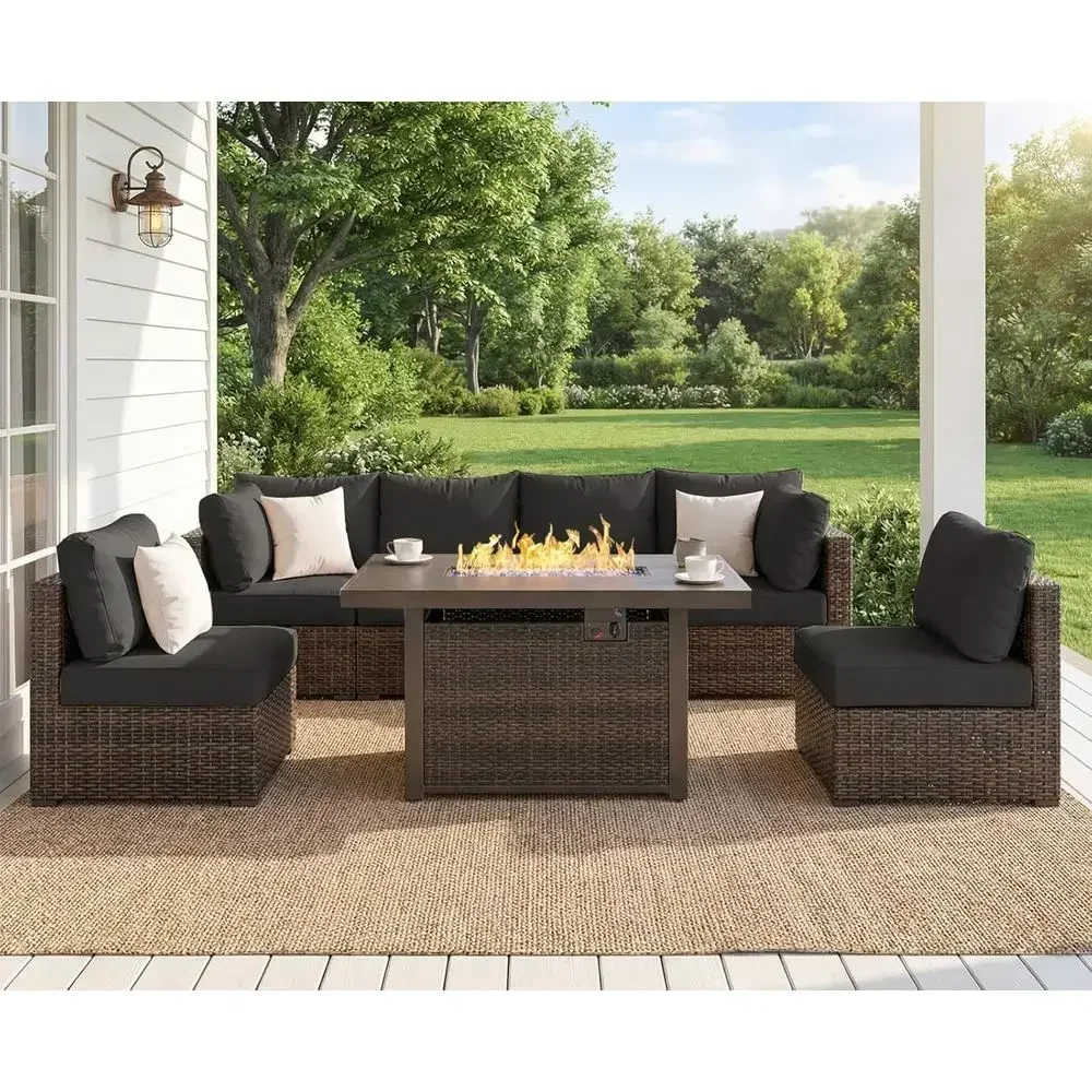 7-Piece Outdoor Patio Furnitur - Outdoor Furniture Fire Pit ulasan dan harga