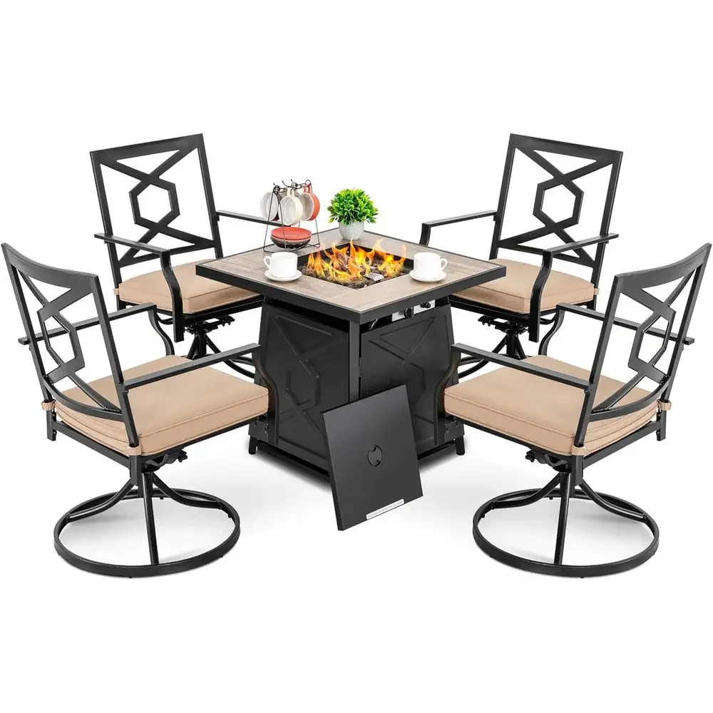 5-Piece Outdoor Patio Furnitur - Outdoor Furniture Fire Pit ulasan dan harga