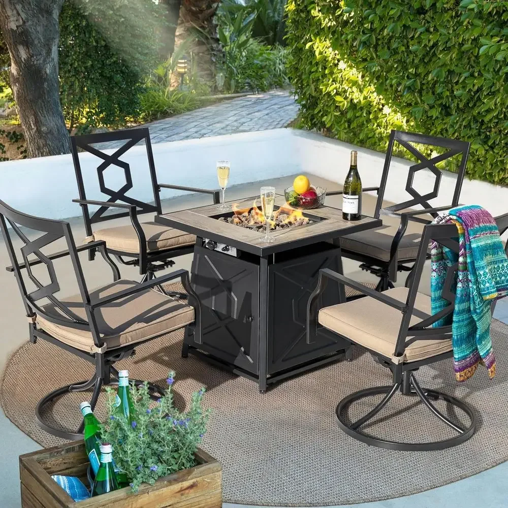 5-Piece Outdoor Patio Furnitur - Outdoor Furniture Fire Pit ulasan dan harga