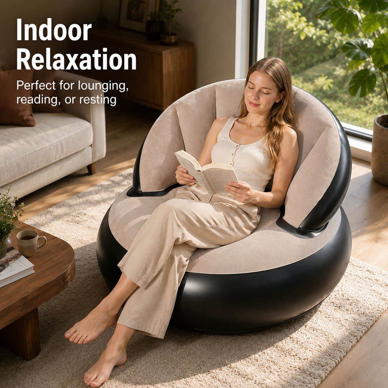 Inflatable Chair for Adults, F - Outdoor Furniture Material ulasan dan harga